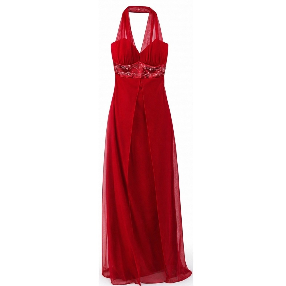 Y2K Deadstock Taboo Women's Medium Halter Empire Waist Maxi Dress Whimsigoth